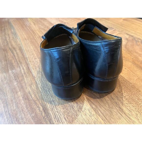 Verde Men’s Black Leather Fringe Loafers Size 10M Classic Slip-On Shoes - Picture 3 of 12